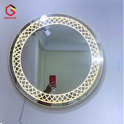 Gương treo phòng tắm cảm ứng Groves olympus Go - D600 mm (nút cảm ứng bật tắm)