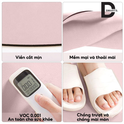Thảm Lau Chùi Chân Silicone 3D Chống Trượt Thấm Hút Tốt In Họa Tiết Hoạt Hình Dễ Thương Trang Trí Nhà Cửa - HÀNG CHÍNH HÃNG MINIIN