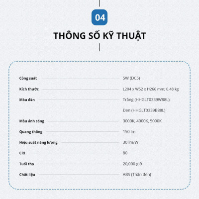 Đèn Bàn Sạc PANASONIC 5W HHGLT0339W88L – HHGLT0339B88L Siêu Nhỏ gọn, Nút cảm ứng thay đổi độ sáng, thay đổi 3 màu ánh sáng, Gập để bật tắt, không ánh sáng xanh bảo vệ mắt