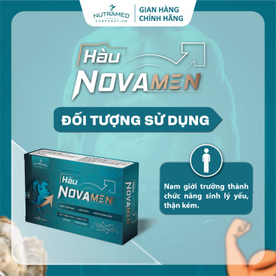 Viên uống Hàu Novamen hỗ trợ bổ thận, tráng dương, tăng cường sinh lý nam giới (30 viên) - Nutramed