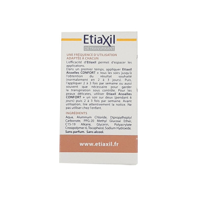 Lăn Khử Mùi ETIAXIL Détranspirant Traitement Confort+ Aisselles Peaux Sensibles 15ml (Dành Cho Da Siêu Nhạy Cảm) + Tặng 1 Móc Khóa Nhựa 2 Mặt
