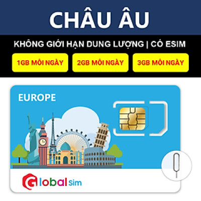 SIM CHÂU ÂU 40 NƯỚC - KHÔNG GIỚI HẠN DATA (HÀNG CHÍNH HÃNG)