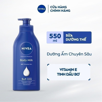 Sữa Dưỡng Thể NIVEA Dưỡng Ẩm Chuyên Sâu 48H | Thấm Nhanh (550 ml) - 98943