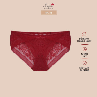 Quần Lót Nữ Toàn Ren LUPERI LU3QL753 Kiểu Dáng Lưng Cao Chất Liệu Thoáng Mát Co Giãn Bền Màu An Toàn Cho Làn Da