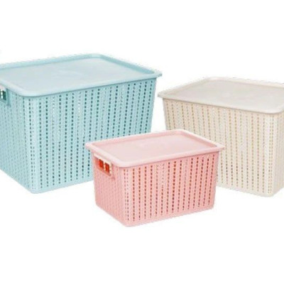 Giỏ, sọt, rổ đựng đồ đa năng có tay cầm thiết kết bắt mắt Giỏ sọt rổ mây đan kiểu dáng màu sắc phong cách hàn quốc có nhiều size có nắp đậy và không có nắp đậy cao cấp