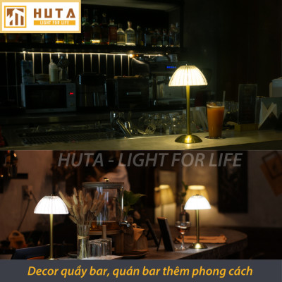 Đèn Bàn Led Quầy Bar Nhà Hàng HUTA RESDUNON Cảm Ứng Tích Điện Điều Chỉnh Ánh Sáng Trang Trí Quán Cà Phê Phòng Ăn