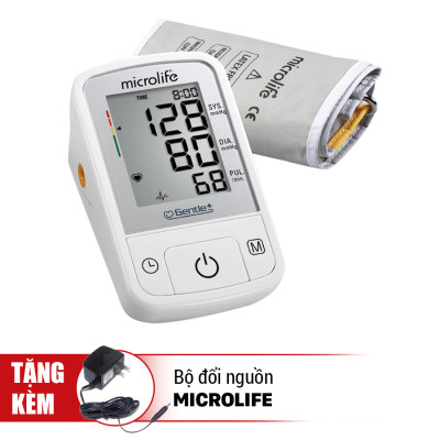 Máy Đo Huyết Áp Bắp Tay Microlife A2 Basic - Tặng Bộ Đổi Nguồn
