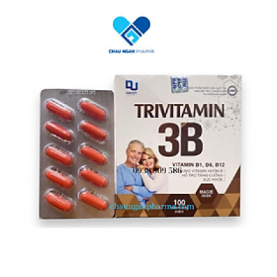 Vitamin B tổng hợp Đại Uy - TriVitamin 3B (Hộp 100 viên nang mềm)