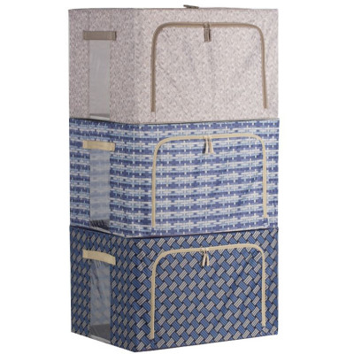 Túi vải đựng quần áo chăn màn khung sắt gấp gọn cỡ đại 66L - Túi vải đựng đồ đa năng chống thấm nhiều mẫu mã, họa tiết cao cấp - Hàng chính hãng D Danido