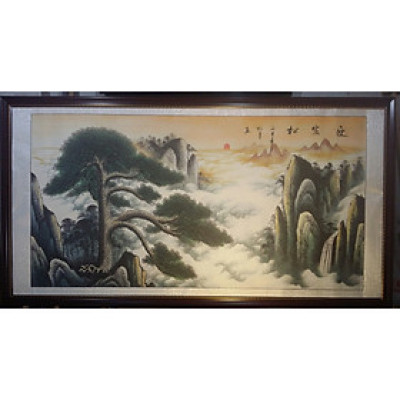 Tranh thủy mặc -Tùng đón khách