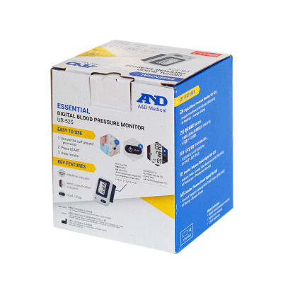 Máy đo huyết áp cổ tay tự động AND UB-525 phát hiện rối loạn nhịp tim