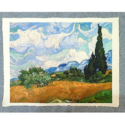 Tranh in giấy dó - Tranh chân dung, tranh nhân vật Van Gogh in trên giấy dó thủ công