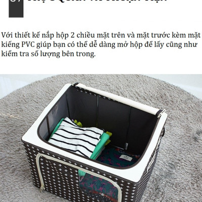 COMBO 2 TÚI ĐỰNG QUẦN ÁO KHUNG THÉP 88L-LIVING BOX 88L