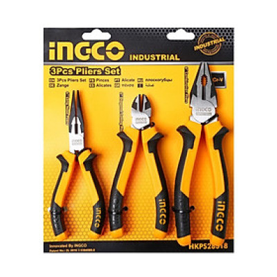 BỘ 3 KÌM RĂNG, CẮT VÀ NHỌN INGCO HKPS28318 - HÀNG CHÍNH HÃNG