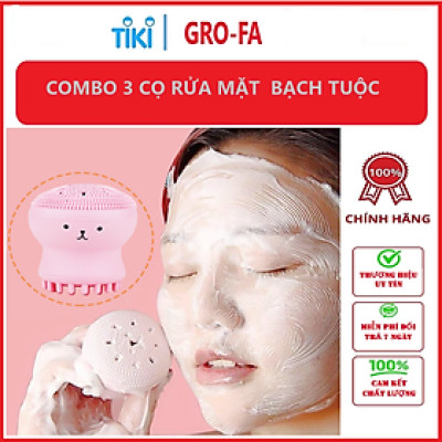 Combo 3 Cọ rửa mặt bạch tuộc tạo bọt rửa mặt sạch lỗ chân lông tẩy tế bào chết - Chính hãng
