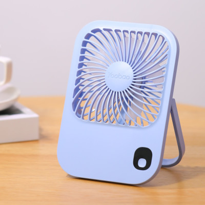 Quạt tích điện mini để bàn YOOBAO F01P xanh 10000mAh cho bàn làm việc, tiện lợi bỏ túi - có màn hình hiển thị pin - Hàng chính hãng