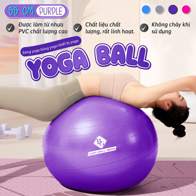 [KHÔNG KÈM BƠM] Bóng Tập Yoga 55cm-Bóng Tập Thể Hình- Hàng Cao Cấp Chính Hãng  (hàng nhập khẩu)