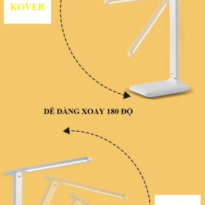 Đèn bàn học, làm việc cảm ứng đa năng, xếp gọn dễ dàng, 3 chế độ ánh sáng bảo vệ mắt chống cận KOVER -DK2