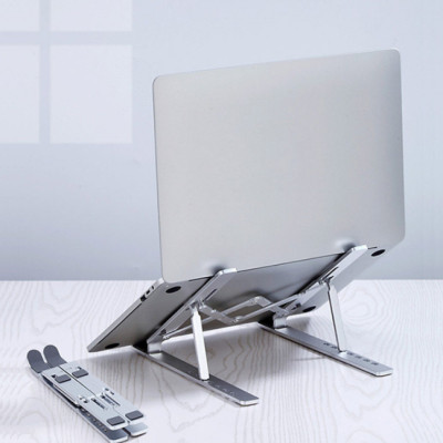 Giá đỡ laptop KG66 stand gấp gọn dùng cho máy tính, ipad , chất liệu hợp kim nhôm cao cấp, từ 11~17inch- Hàng chính hãng