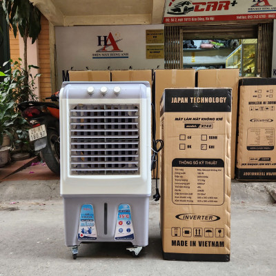 Quạt đá, quạt hơi nước, quạt điều  hoà 45L có bánh xe tặng kèm 2 hộp đá khô, Hàng chính hãng