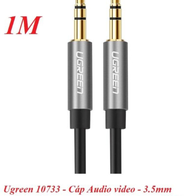 Ugreen UG10733AV119TK 1M màu Đen Cáp âm thanh 2 đầu 3.5mm dương dây tròn TPE cao cấp - HÀNG CHÍNH HÃNG