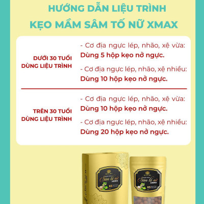 Liệu trình 10h Kẹo mầm sâm tố nữ xmax Mychi - Nữ hoàng nội tiết - Vua nở Ngực