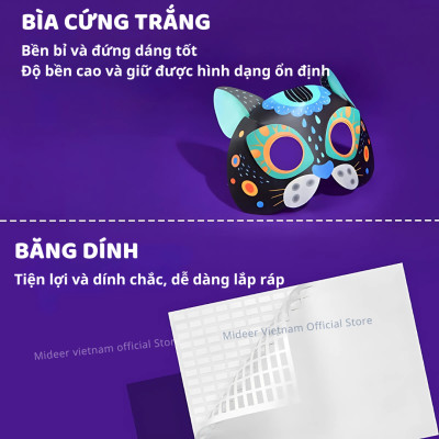 Đồ chơi DIY cho bé gái mặt nạ hóa trang động vật Mideer 3D Animal Paper Masks