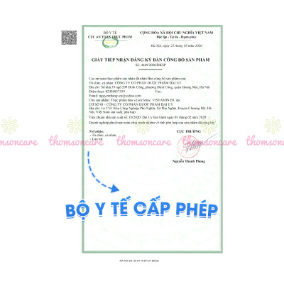 Vitamin B1 lọ to 1800 viên nén, bổ sung vtm b1, tốt cho tiêu hóa, mọc tóc cho trẻ em và người lớn