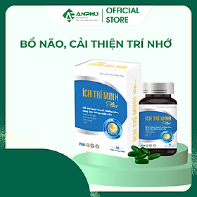 TPCN Ích Trí Minh Plus - Hỗ trợ hoạt huyết dưỡng não, tăng lưu thông máu não, Bổ não, Tăng cường trí nhớ dùng khi RL Tiền Đình, Đau Đầu, Mất Ngủ