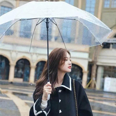 Ô  Dù Trong Suốt Che Mưa Thời Trang Chụp Ảnh Sống Ảo, Dù Chắc Chắn Độ Bền Cao
