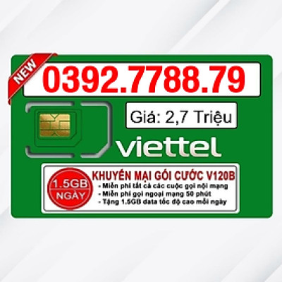 Sim Viettel số đẹp - Hàng chính hãng - 0392.7788.79