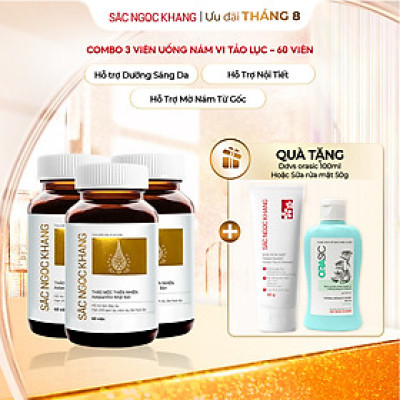 Combo 3 Hộp Sắc Ngọc Khang Vi tảo lục làm mờ sạm nám hiệu quả