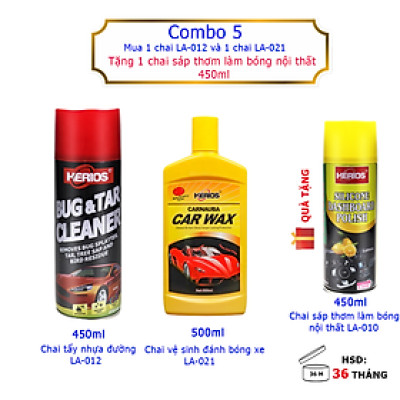 Combo 3 sản phẩm chăm sóc xe hơi Herios CB-05CC 1400ml