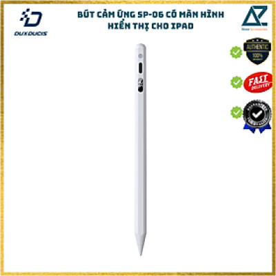 Bút cảm ứng Dux Dicis SP-02/ SP-06 Stylus Pen dành cho ipad 2024/ iPad Pro/ Ipad Air/ Ipad Mini/ Ipad Gen 6,7,8,9,10, có màn hình hiển thị- Hàng chính hãng