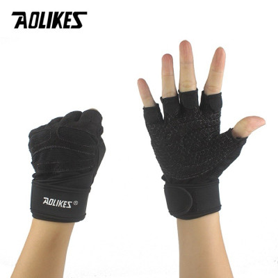Găng tay hở ngón tập gym Nam - Nữ, hãng Aolike AL109