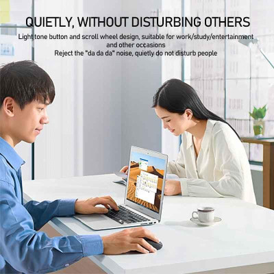 Ugreen UG90672MU105TK 10m 2400dpi Celadon Green Chuột không dây Silent 2.4ghz kèm pin AA - HÀNG CHÍNH HÃNG