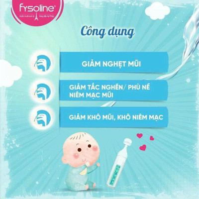 Fysoline - Nước muối sinh lý Pháp - Vệ sinh mắt, mũi, miệng cho bé và người lớn