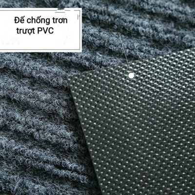 ( Hàng Cao Cấp ) Thảm chùi chân đế chống trượt dạng sọc Stripmate Màu Xám đen / Xám đỏ kT 40 x 60 cm