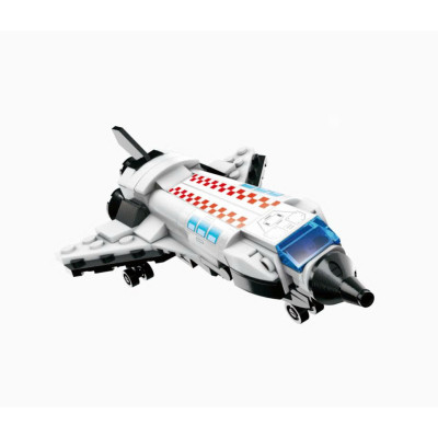 Đồ chơi - QMAN - 42302 Bộ xếp hình (6 TRONG 1) Tên Lửa Vũ Trụ