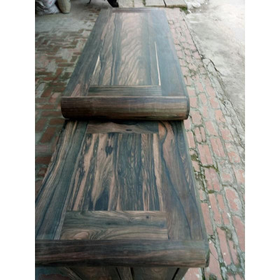 Kệ tivi kiểu nồi giữa gỗ mun hoa - Bình Long