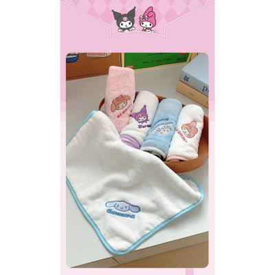 Set 5 Khăn Mặt Cực Xinh Kuromi - Chất Vải Mềm Mịn - An Toàn size 30x30