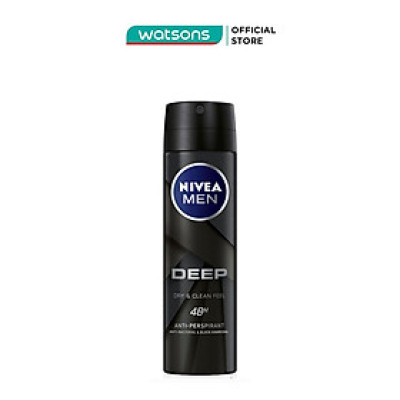 Xịt Ngăn Mùi Nam Than Đen Hoạt Tính Nivea 150ml