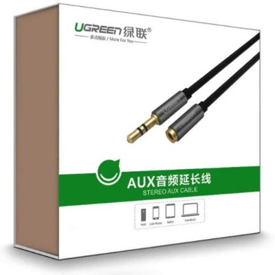 Ugreen UG10594AV118TK 2M màu Đen Cáp âm thanh 3.5mm nối dài - HÀNG CHÍNH HÃNG