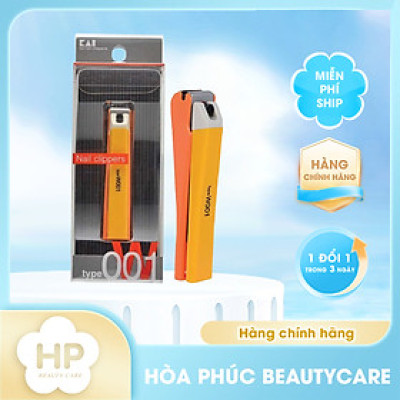 Bấm Móng Tay Inox Thân Nhựa Cỡ Trung Tybe W001 Kai Razor 39255-KE0109 (Màu cam)