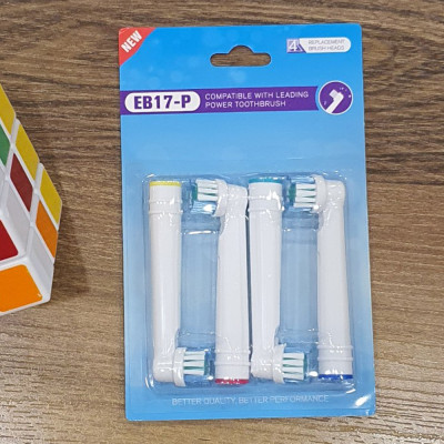 Cho máy Oral B Braun, bộ 4 Đầu Bàn Chải đánh răng điện thay thế MIHOCO EB17-P 