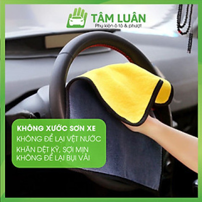 Khăn lau xe ô tô chuyên dụng đa năng microfiber, siêu thấm, khổ to, không để lại bụi vải TÂM LUÂN Chổi lau tẩm dầu - Hàng chính hãng