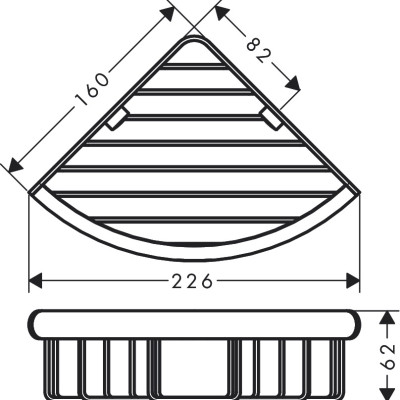Kệ góc HANSGROHE Logis Universal 41710 - Hàng chính hãng