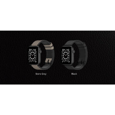 Dây đeo SwitchEasy Hybrid Silicone-Leather dành cho Apple Watch Series (1~8/ SE/Ultra) da thật cao cấp Hàng Chính Hãng