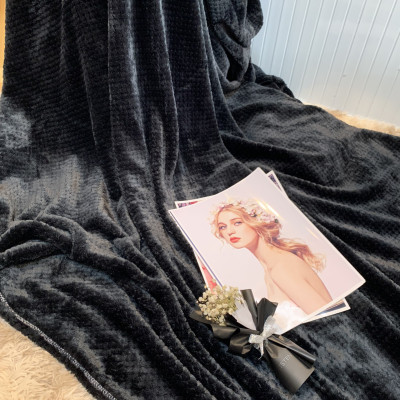 Mền lông cừu vân hạt bắp vải microfiber cao cấp A 1m6x2m  - mềm mại, ấm áp, thấm hút tốt