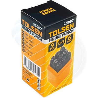 BỘ ĐÓNG SỐ 9 CÂY LỚN 6mm TOLSEN 25097 - HÀNG CHÍNH HÃNG